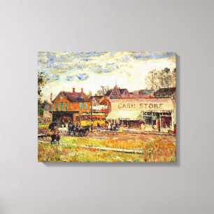 Toile Hassam - Fin de la ligne de tramway, Oak Park, IL
