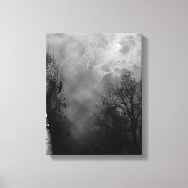 Toile Haunted Halloween Sky enveloppé (Recto)