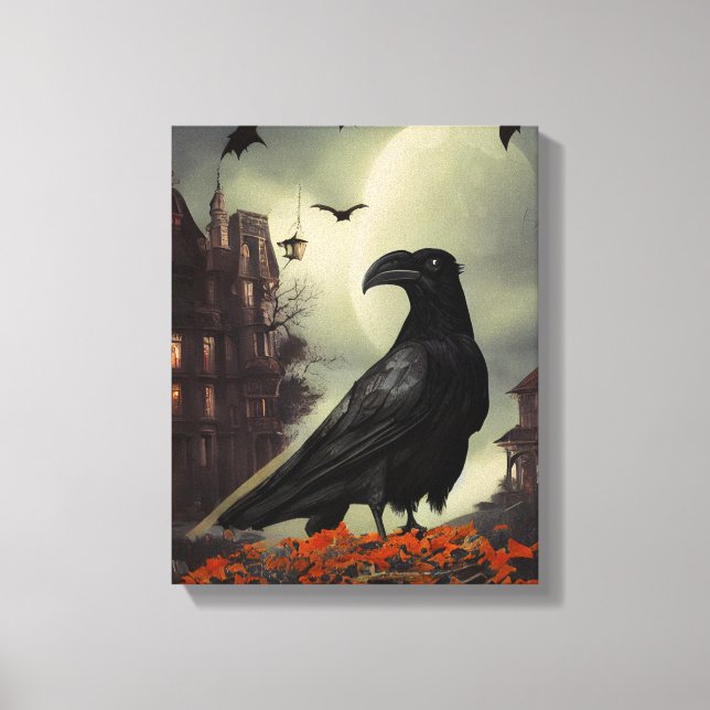 Toile Haunted House Raven (Recto)
