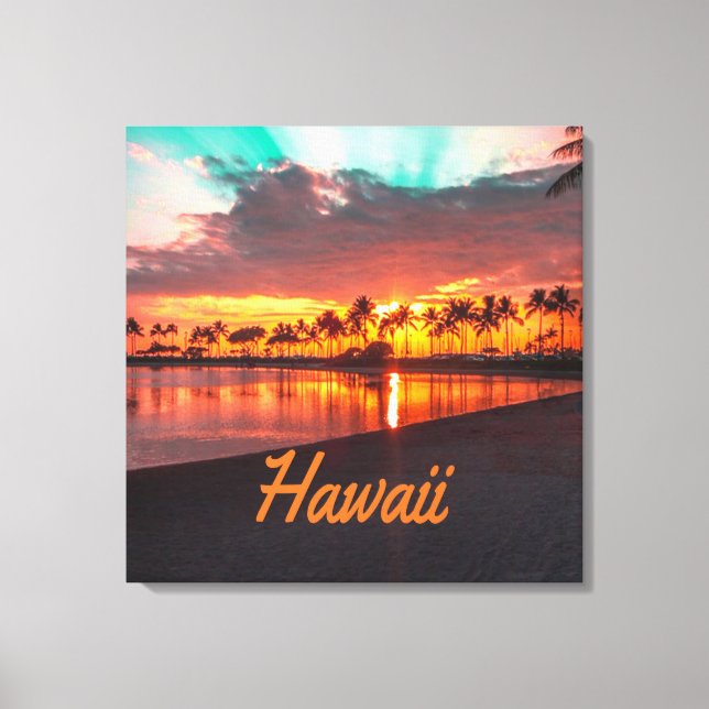 Toile Hawaii Beach Hawaii Îles Hawaii (Recto)