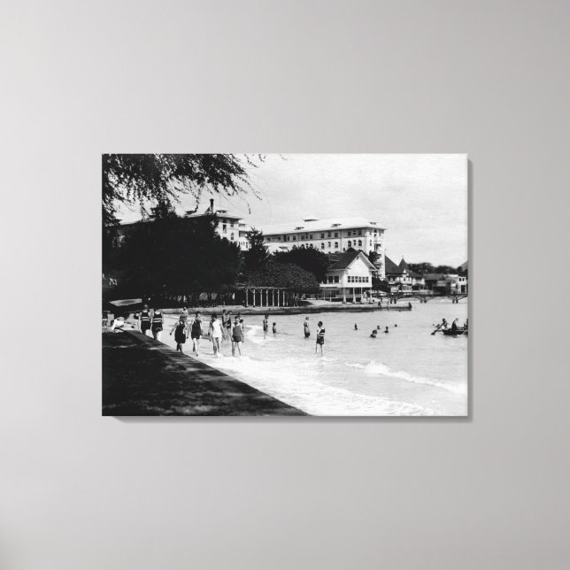 Toile HawaiiBeachfront PhotoHawaii (Recto)