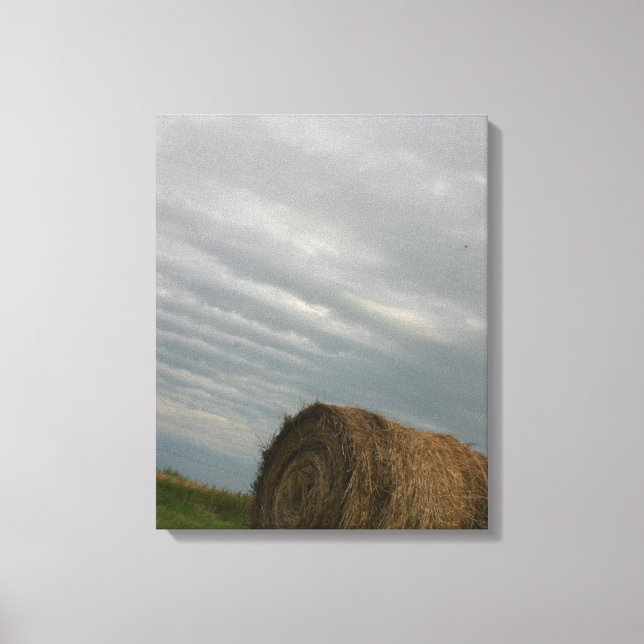 Toile Haystack avec nuages de tempête au-dessus de la fe (Recto)