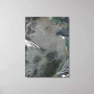 Toile Haze au-dessus de la Chine orientale