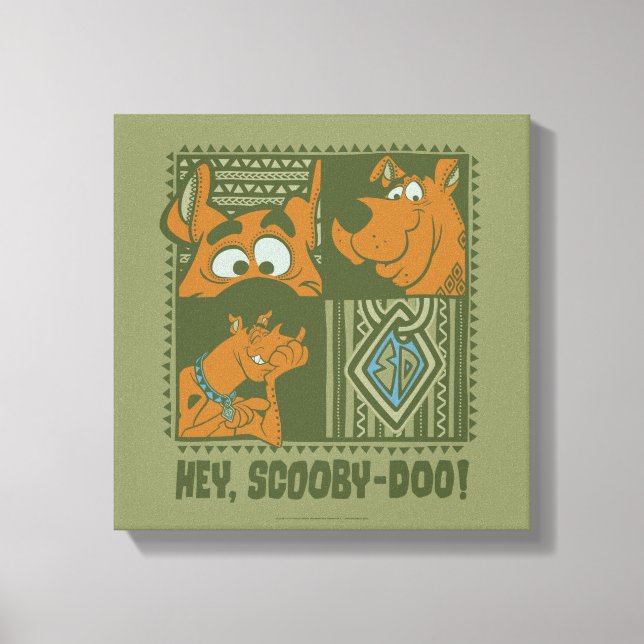 Toile Hé graphique de carré de tribal de Scooby-Doo (Recto)