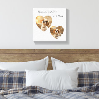 Toile Heart-Shaped Dog Design – “Happiness on Four Paws”