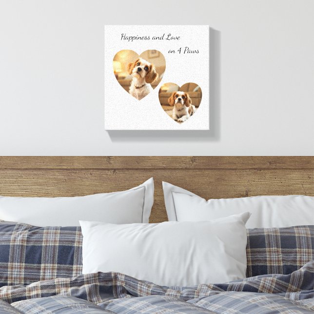 Toile Heart-Shaped Dog Design – “Happiness on Four Paws” (Insitu(Chambre))