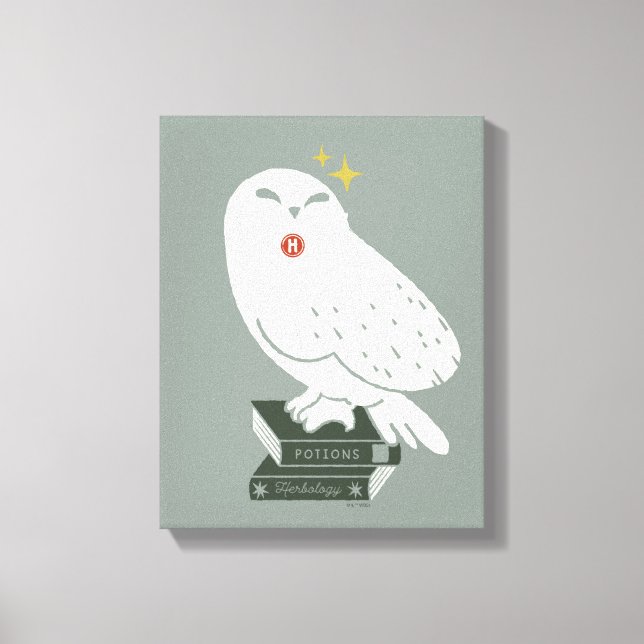 Toile Hedwig avec lettre dessin fantaisiste (Recto)