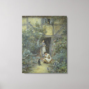 Toile Helen Allingham Vintage La soucoupe de lait