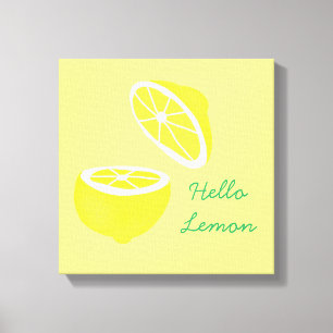 Toile Hello Lemon jaune moderne fruit