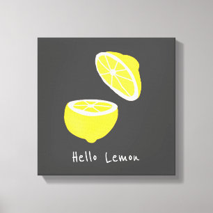 Toile Hello Lemon jaune moderne fruit