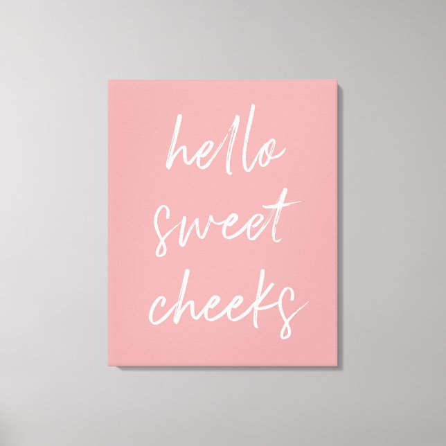 Toile Hello Sweek Cheek Funny Toilettes Dusty Rose salle (Recto)