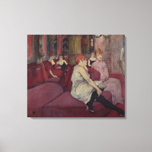 Toile Henri de Toulouse-Lautrec Dans le Salon de la Ru