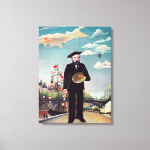 Toile Henri Rousseau - Autoportrait en paysage