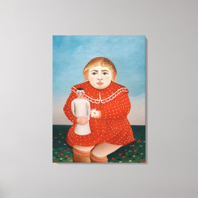 Toile Henri Rousseau - Enfant avec poupée (Recto)
