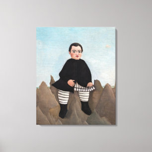 Toile Henri Rousseau - Garçon sur les rochers