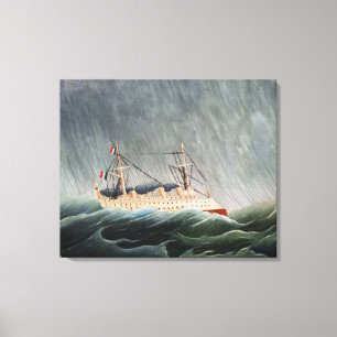 Toile Henri Rousseau - Le navire dans la tempête