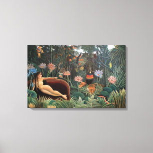 Toile Henri Rousseau Le Rêve Des Fleurs De La Jungle Pei