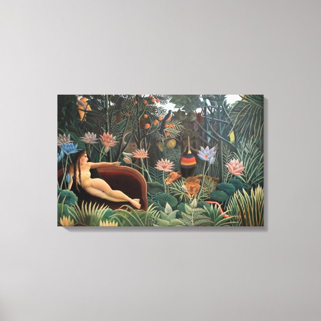 Toile Henri Rousseau Le Rêve Des Fleurs De La Jungle Pei (Recto)