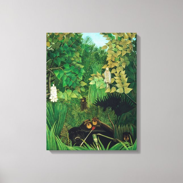 Toile Henri Rousseau - Les Joyeux Jesters (Recto)