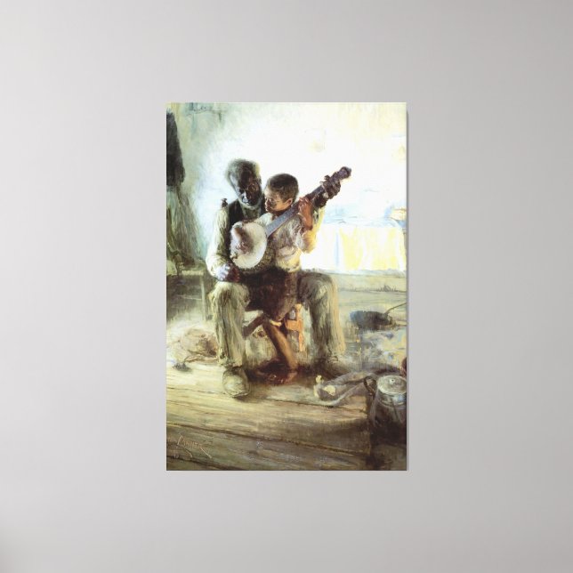 Toile Henry Ossawa Tanner - La leçon de Banjo (Recto)