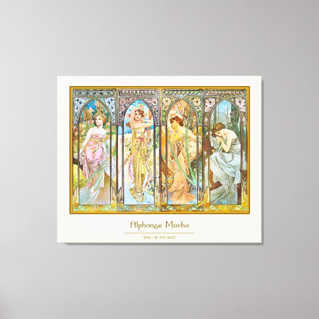 Toile Heure du jour - Alphonse Mucha (Recto)