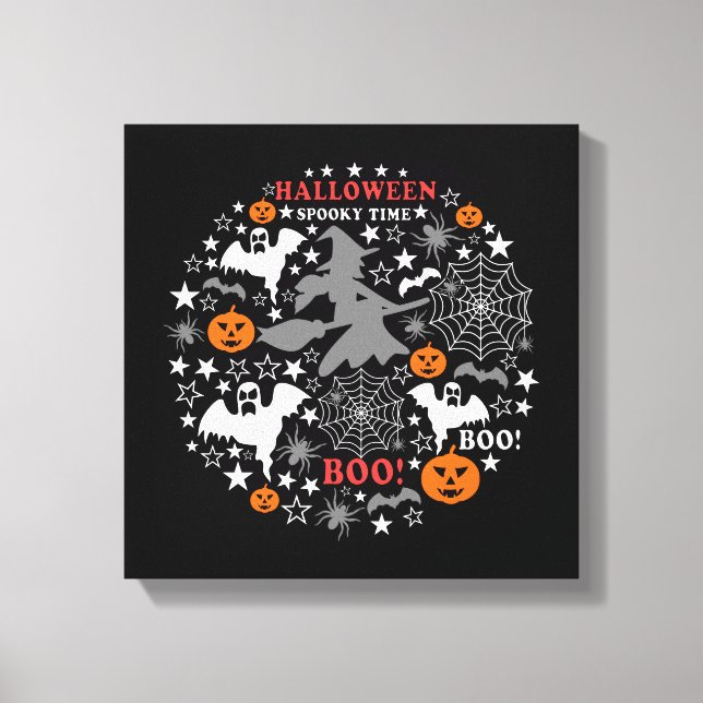 Toile Heure Éffrayante Halloween (Recto)