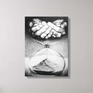 Toile Heure Hébreuse mains Crayon dessin Surreal art