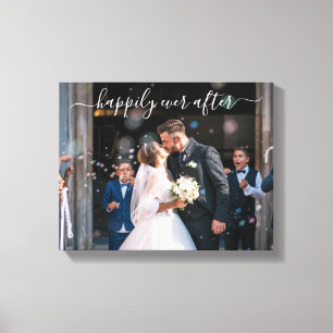 Toile Heureux toujours après un Mariage photo élégant