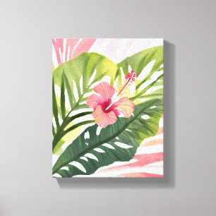 Toile Hibiscus Beauté Fleur Tropicale Aquarelle