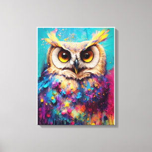 Toile Hibou Oiseau découverte d'animaux Aventure Nature 