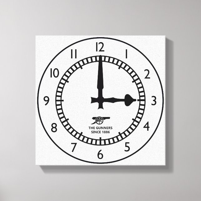 Toile Highbury Horloge Fin 15h Début Gunners (Recto)