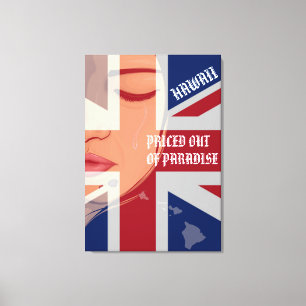 Toile HIIslandsDrapeau PRIS HORS DU PARADIS CRYING WAHIN