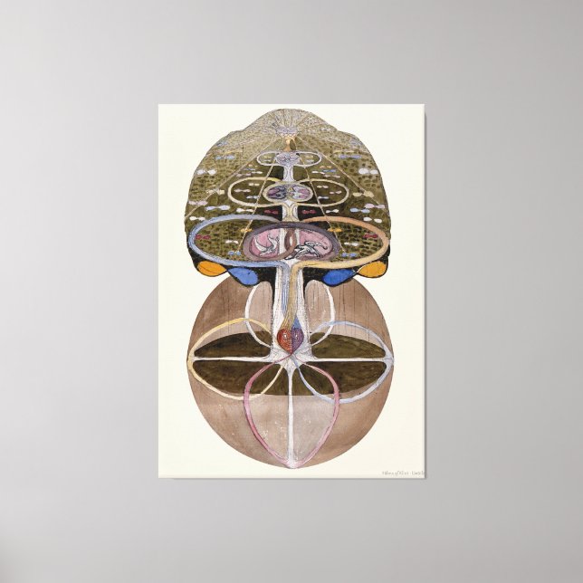 Toile Hilma af Klint - Arbre de la connaissance, no 1 (Recto)