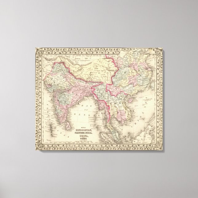 Toile Hindoostan, Inde, Chine, Tibet 2 (Recto)