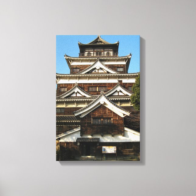 Toile Hiroshima Castle 広 島 城, Hiroshima, Japon (Recto)