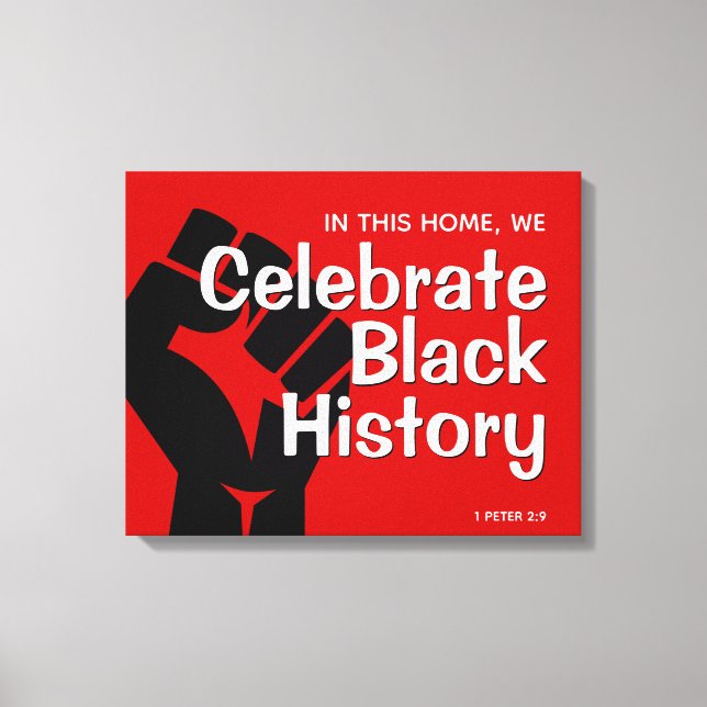 Toile HISTOIRE DE CÉLÉBRATION NOIRE personnalisée (Recto)