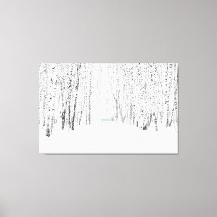 Toile Histoire de Noël blanche