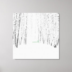 Toile Histoire de Noël blanche