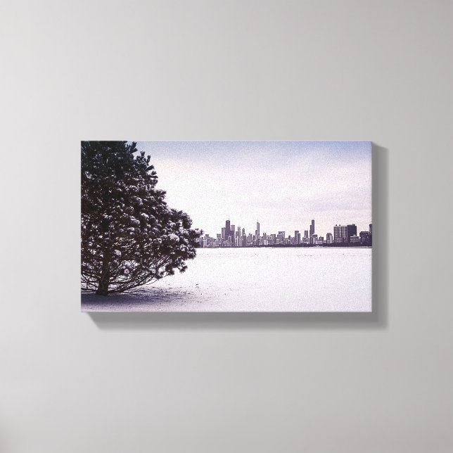 Toile Hiver à Chicago - (Recto)