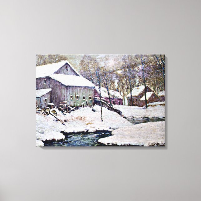 Toile Hiver à la ferme - Julian Onderdonk peinture (Recto)