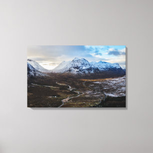 Toile Hiver Lairig Gartain Glencoe Lochaber Écosse