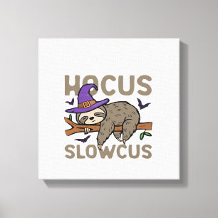 Toile Hocus Slowcus Drôle Sloth Halloween Classique T-Sh
