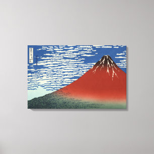 Toile Hokusai Red Fuji, Vent du Sud, Sky GalleryHD
