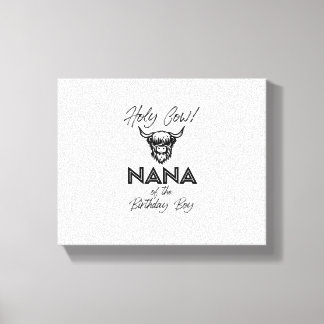 Toile Holly Cow Nana De L'Anniversaire Boy Highland Cow 