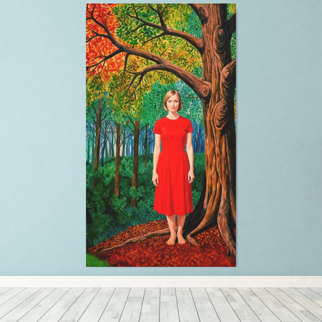 Toile “Holly’s Portrait” - A bright dress for Nature  (Insitu (Plancher de Bois))