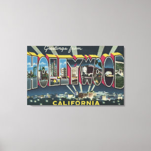 Toile Hollywood, scènes 2 de lettre de CaliforniaLarge