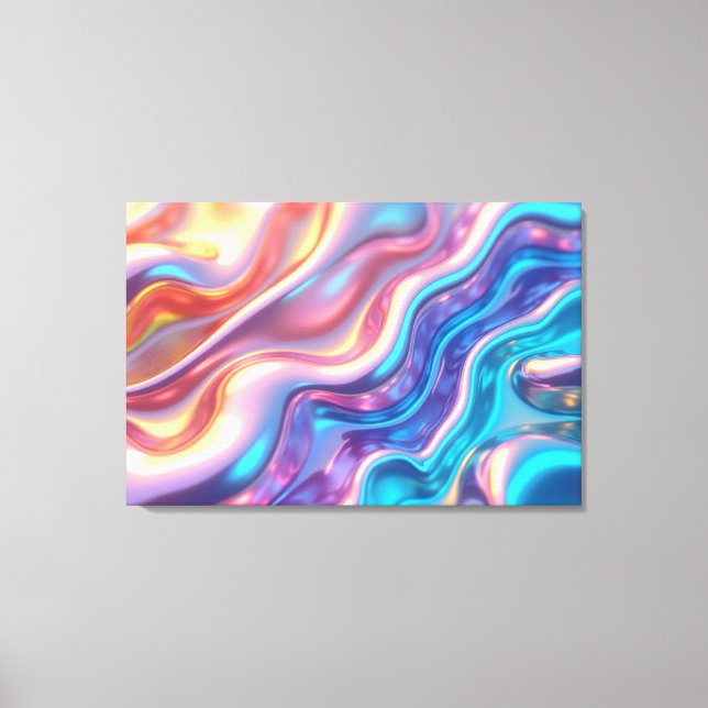 Toile Holographic Pulse – 36"x24" Liquid Light (Recto)