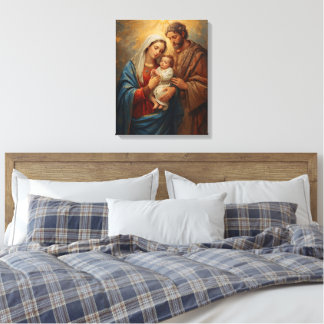 Toile Holy Family Christmas Canvas Art For Peaceful Home