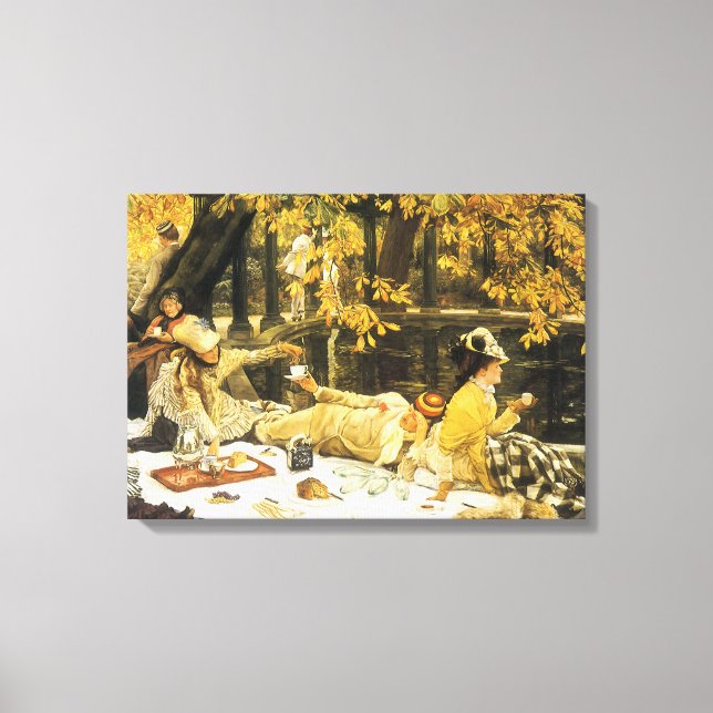Toile Holyday, le pique-nique de James Tissot, Art Victo (Recto)