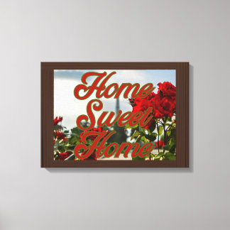 Toile Home Sweet Home Floral Wall Art